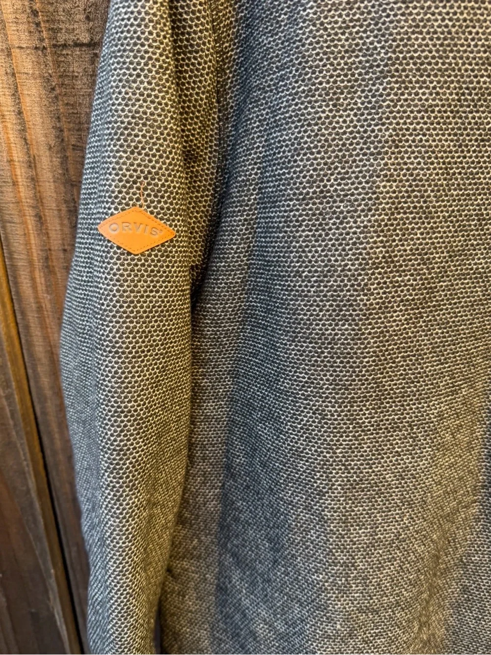 Orvis Men's Gray Quarter-Zip Sherpa-Lined Pullover large